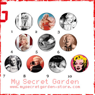 Marilyn Monroe - Portrait  Pinback Button Badge Set 1a or1b ( or Hair Ties / 4.4 cm Badge / Magnet / Keychain Set )